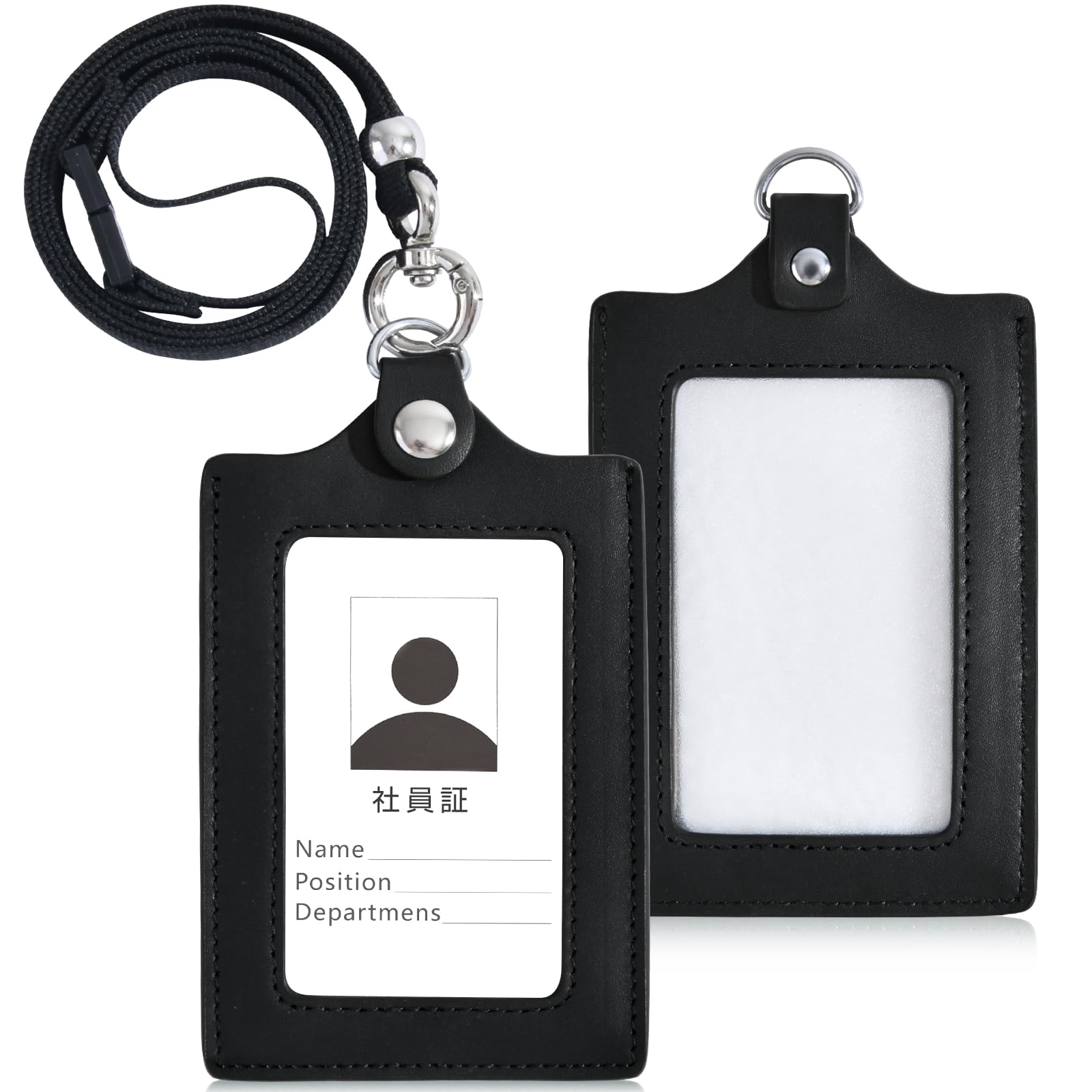 Amazon.co.jp: [Dockii] 本革 IDカードホルダー 縦型 IDカードケース