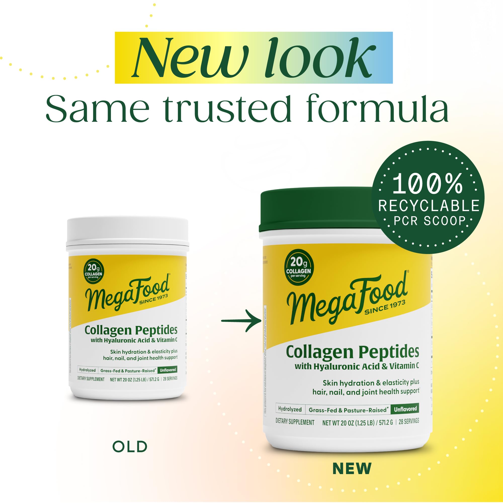 MegaFood Collagen Peptides Powder, 20g, Grass Fed Bovine, Unflavored, 20oz — Amazon image 2