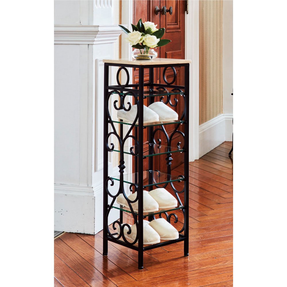 Amazon｜クラシカルアイアンシリーズ 大理石スリッパラック 609520