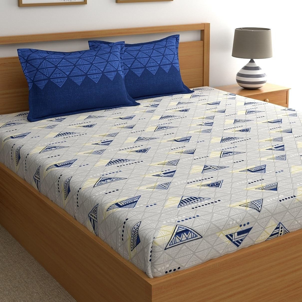 See full amazon price history chart for Home Ecstasy 100% Cotton Double Bedsheet with 2 Pillow Covers, 140 TC Cotton Geometric Blue Bedsheet for Double Bed (7.3ft X 7.8ft) Home Ecstasy 100% Cotton Double Bedsheet with 2 Pillow Covers, 140 TC Cotton Geometric Blue Bedsheet for Double Bed (7.3ft X 7.8ft) (B0CLXJDGDD) Amazon Price History, Amazon Price Tracker
