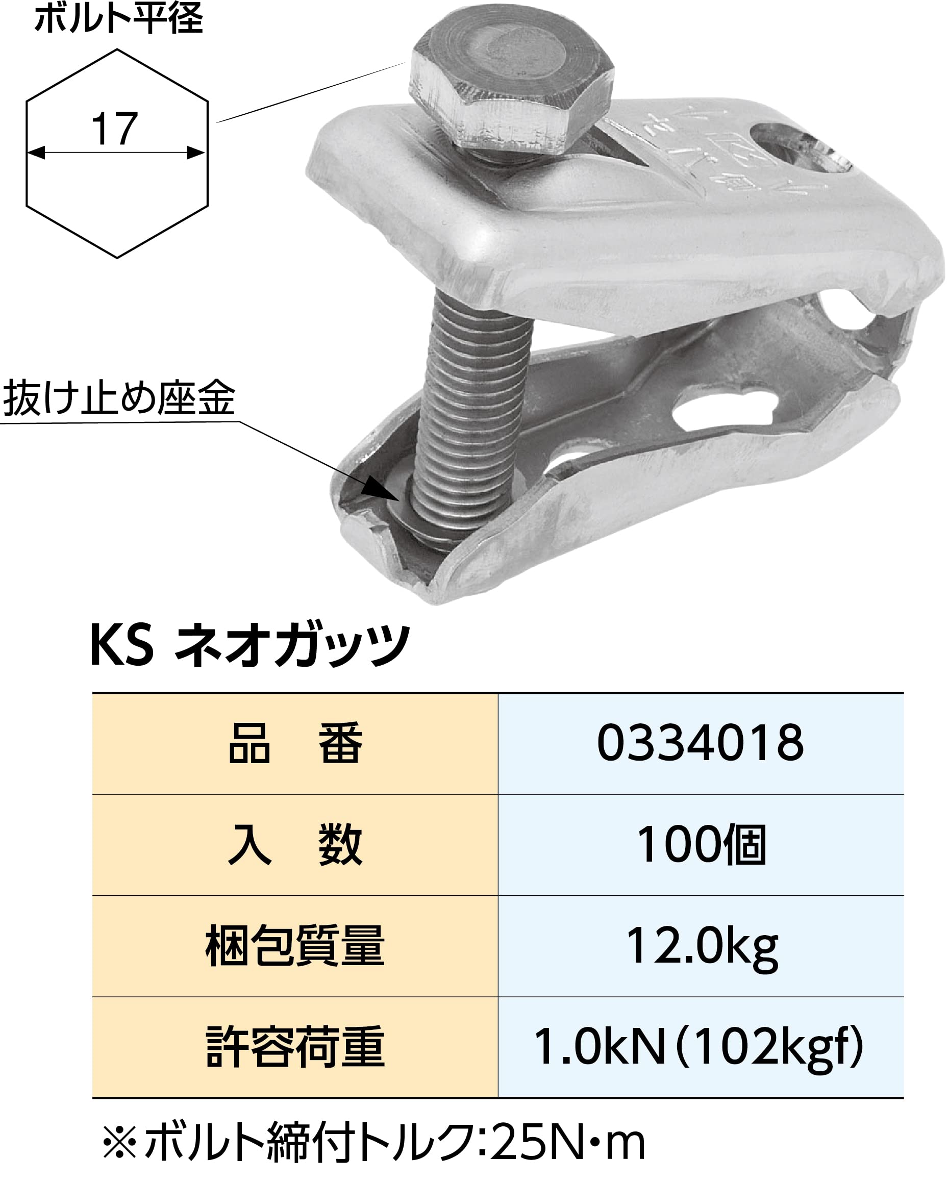 Amazon.co.jp: 国元商会 KS ネオガッツ(100個入) 型枠工事用 