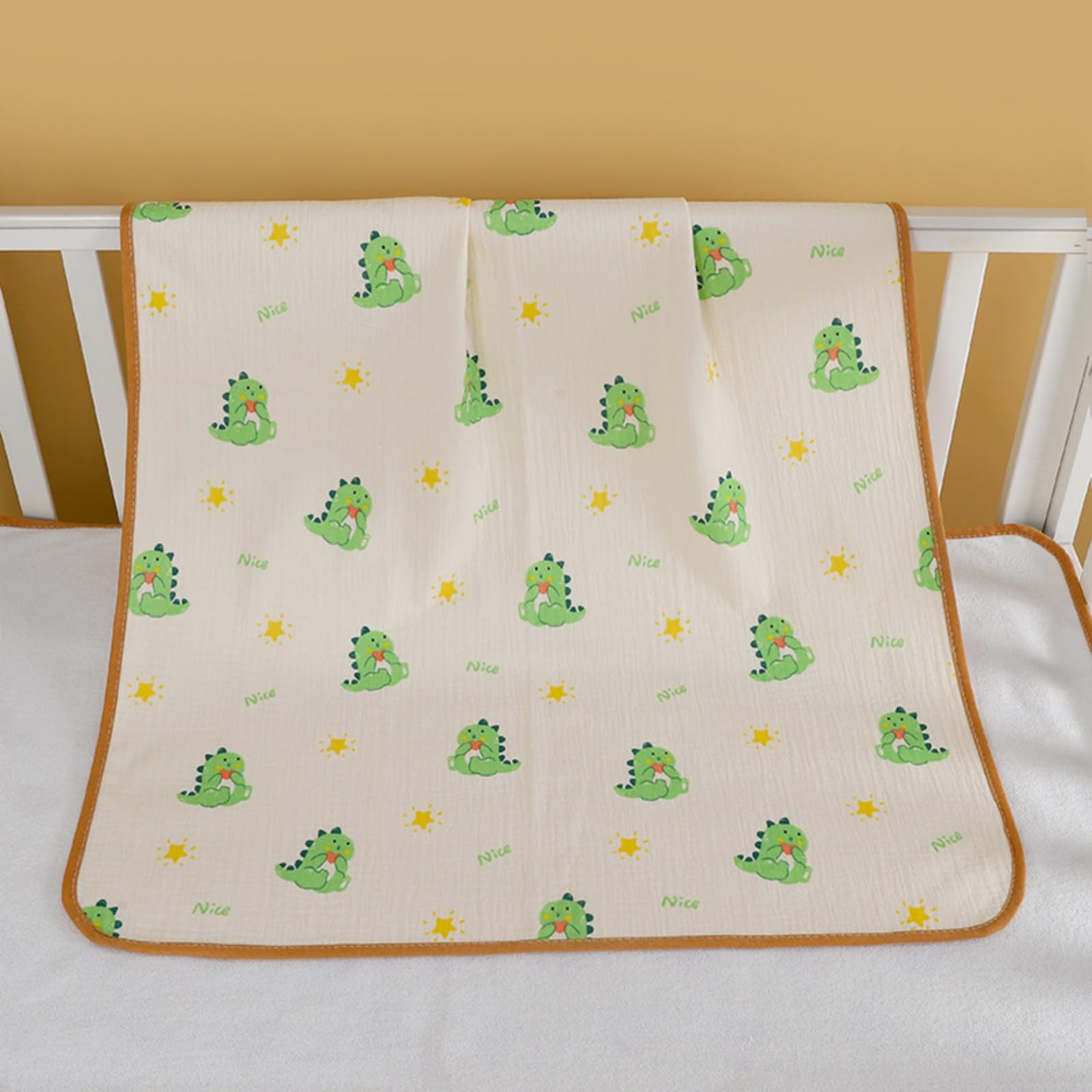 FANSU Empapadores Cama Absorbente Serie Adorable (Dinosaurio,180x200cm) | Protector Colchon Impermeable Transpirable, Protector de Cama Reutilizable para Incontinencia para Silla de Ruedas
