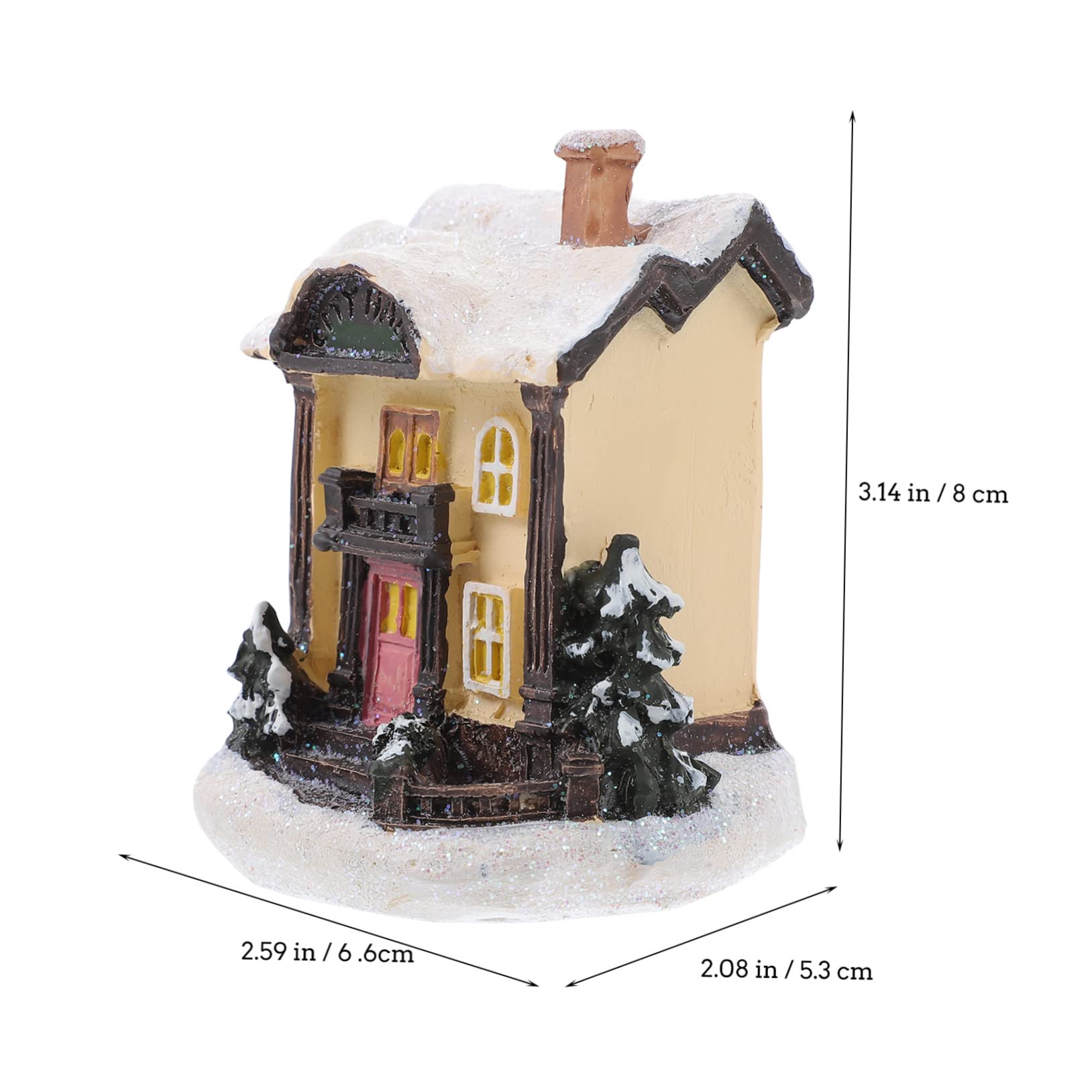 Alipis 1pc Christmas Resin House Ornament Xmas Decoration for Home Shop for Creating Festive Atmosphere and Scene Decor for Holiday Photography and Tabletop Display