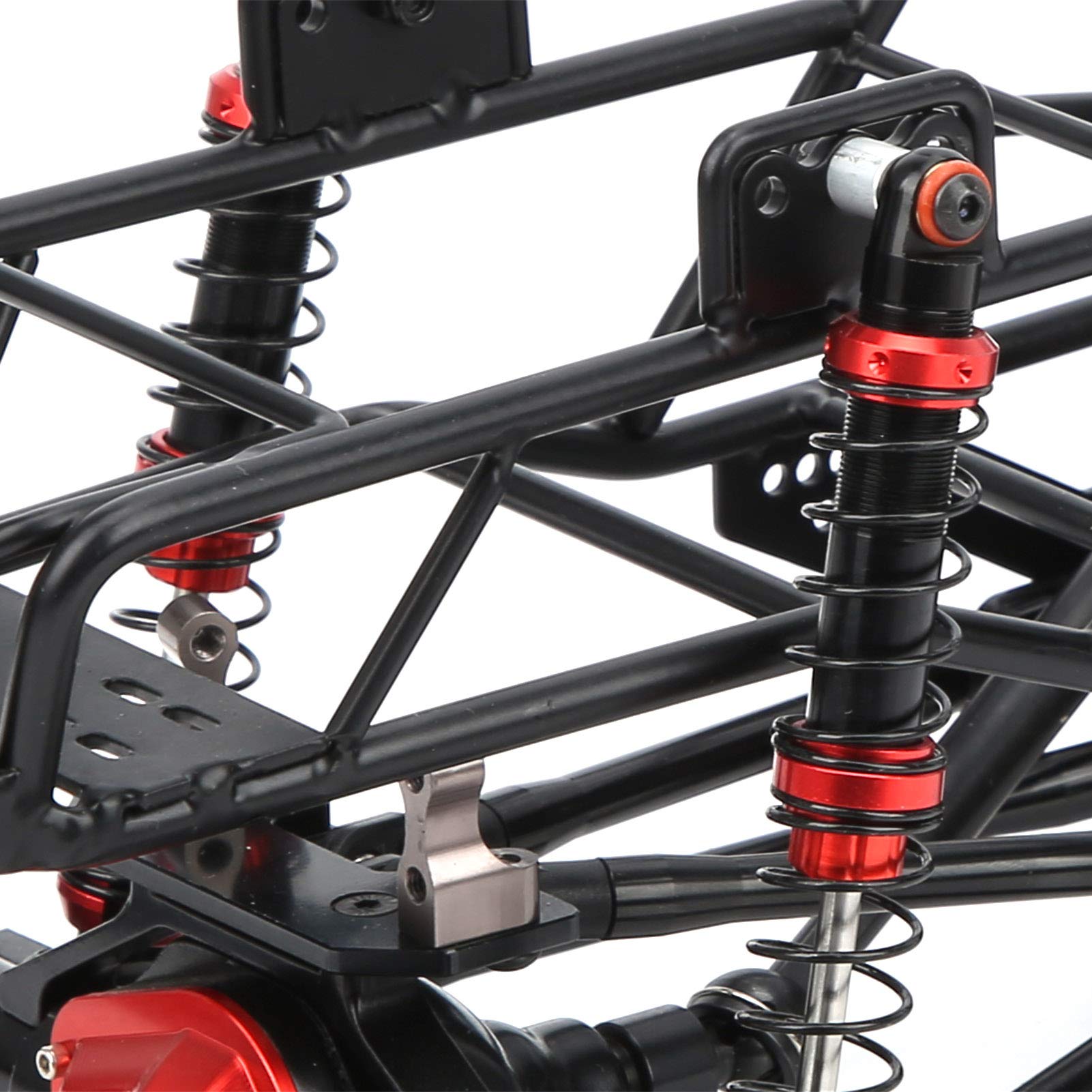 Buy 1/10 RC Car Roll Cage Kit, Metal RC Crawler Chassis Frame Kit with Gearbox, Front & Rear