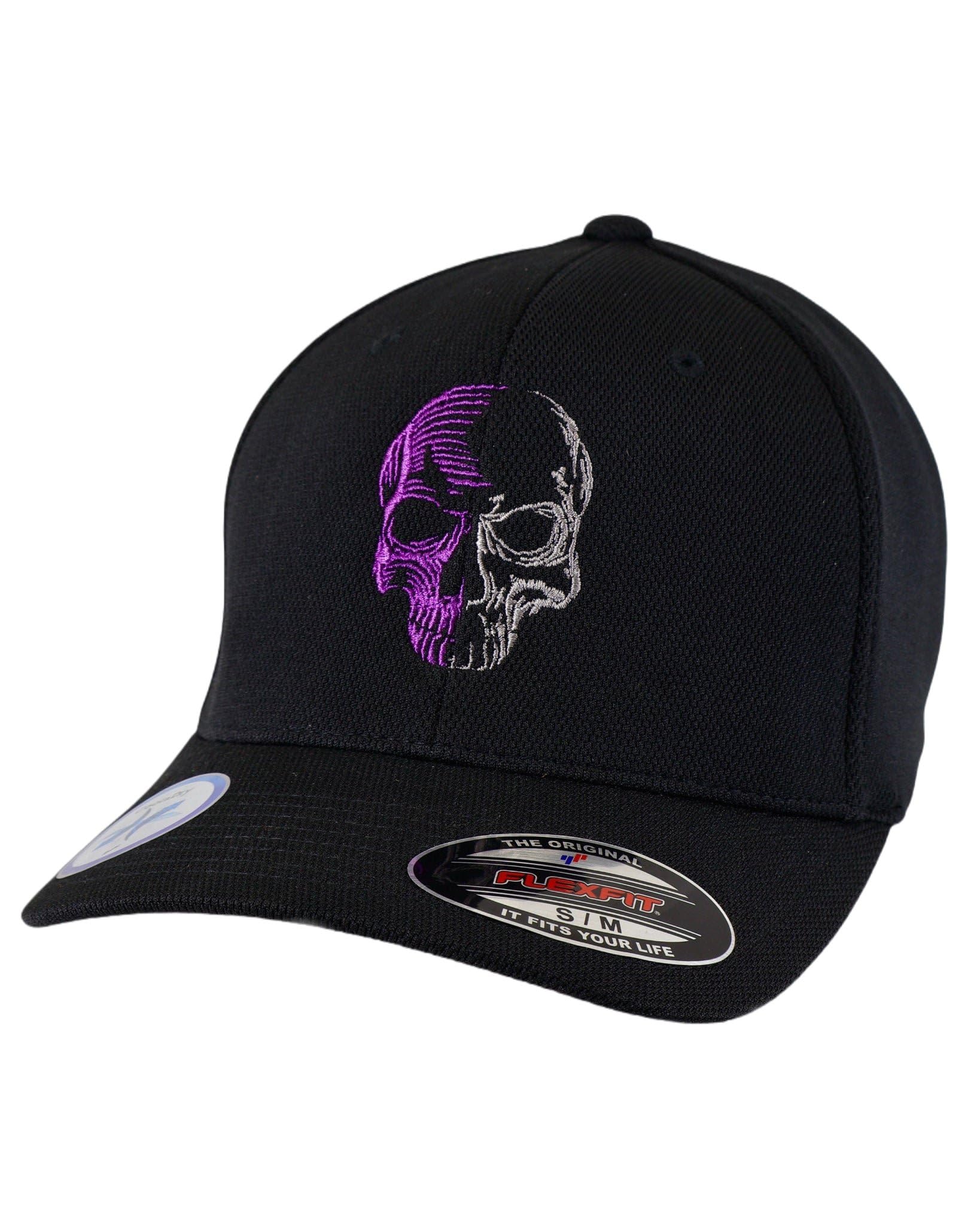 Demons Behind Me Black Never Fade Two-Tone Skull Fitted Cap