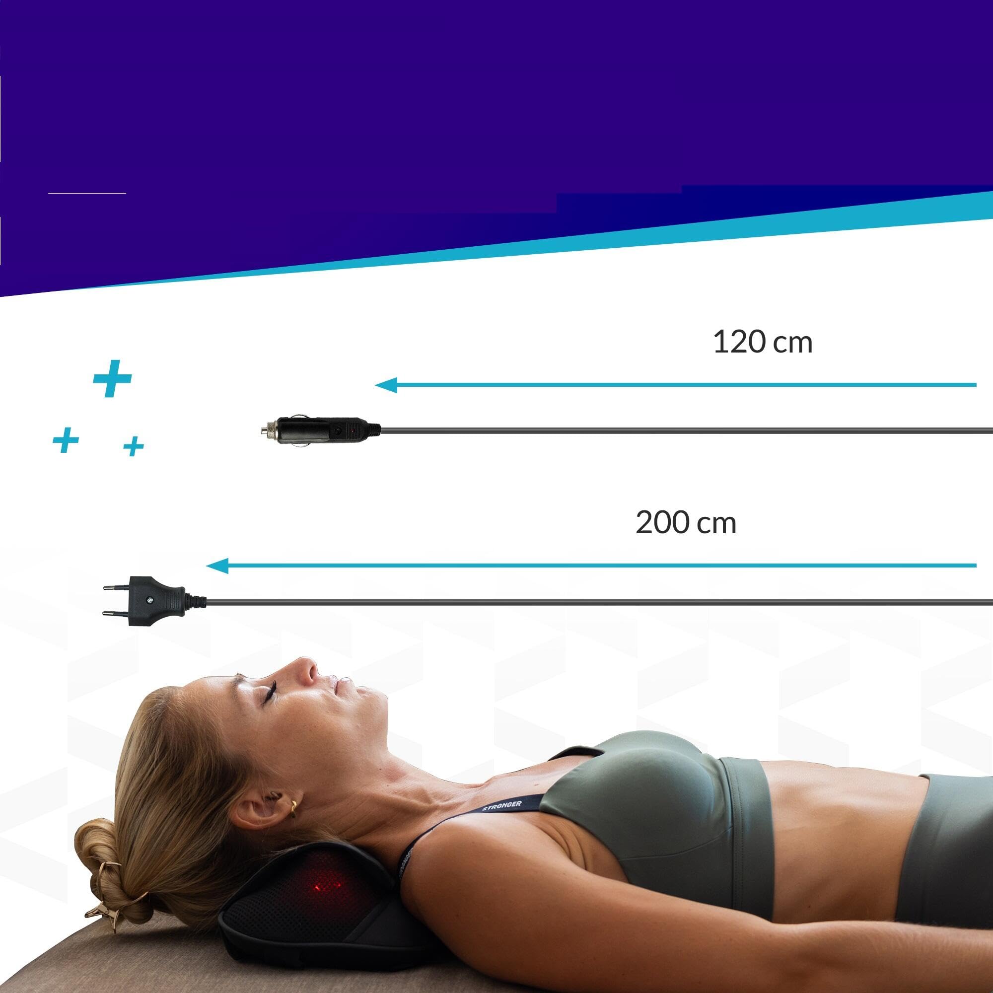 Premium Shiatsu Coussin de massage pour un cou et un dos douloureux - Appareil de massage du cou - Appareils de massage du dos - pillow de massage | Vitalic