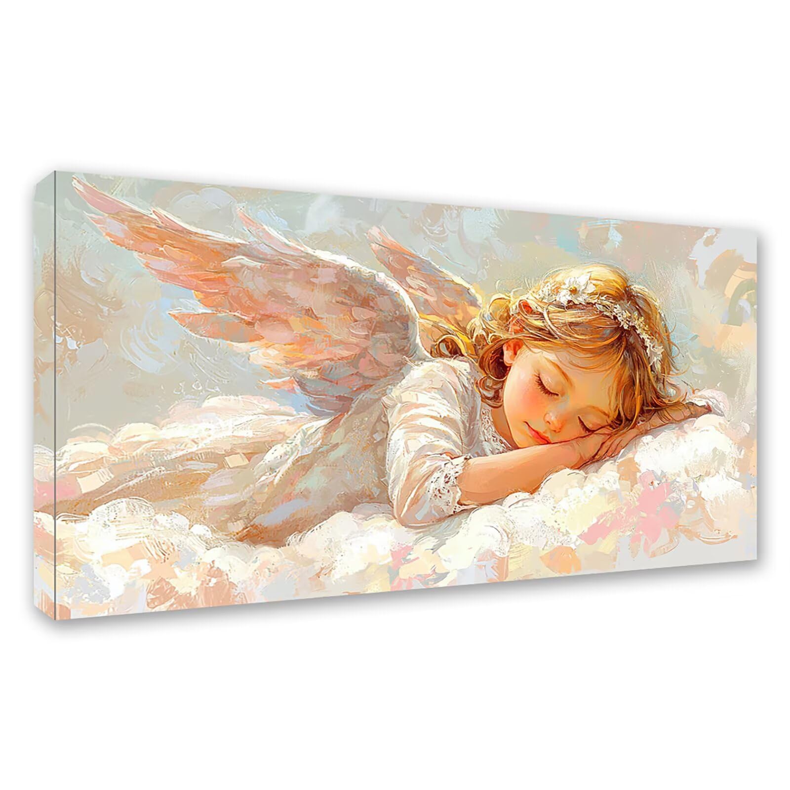 Diamond Painting Erwachsene Groß XXL 120x60cm, Engel Diamant Painting Bilder, 5D Mädchen Diamond Art Eckige Steine, DIY Crystal Stickerei Kreuzstich Bastelset für Deko Wohnzimmer Geschenke 0J-957