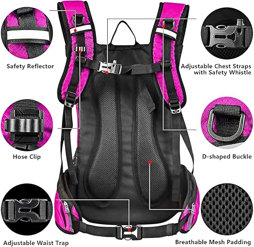 Miniatura 4 de Mochila de hidratación con aislamiento térmico con bolsa de agua a prueba de fugas de 2 litros, sin BPA, perfecta para correr, ciclismo, senderismo,