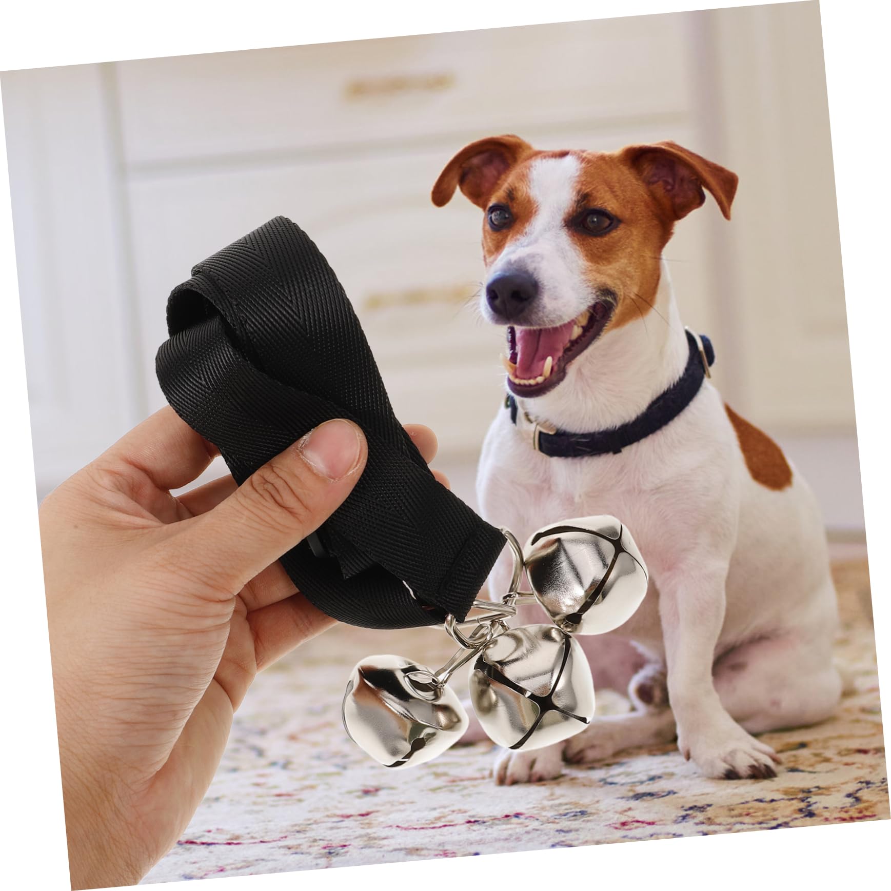 HAPINARY Large Dog Door Pet Doorbell Dog Training Supplies with Adjustable Rope for Potty Training