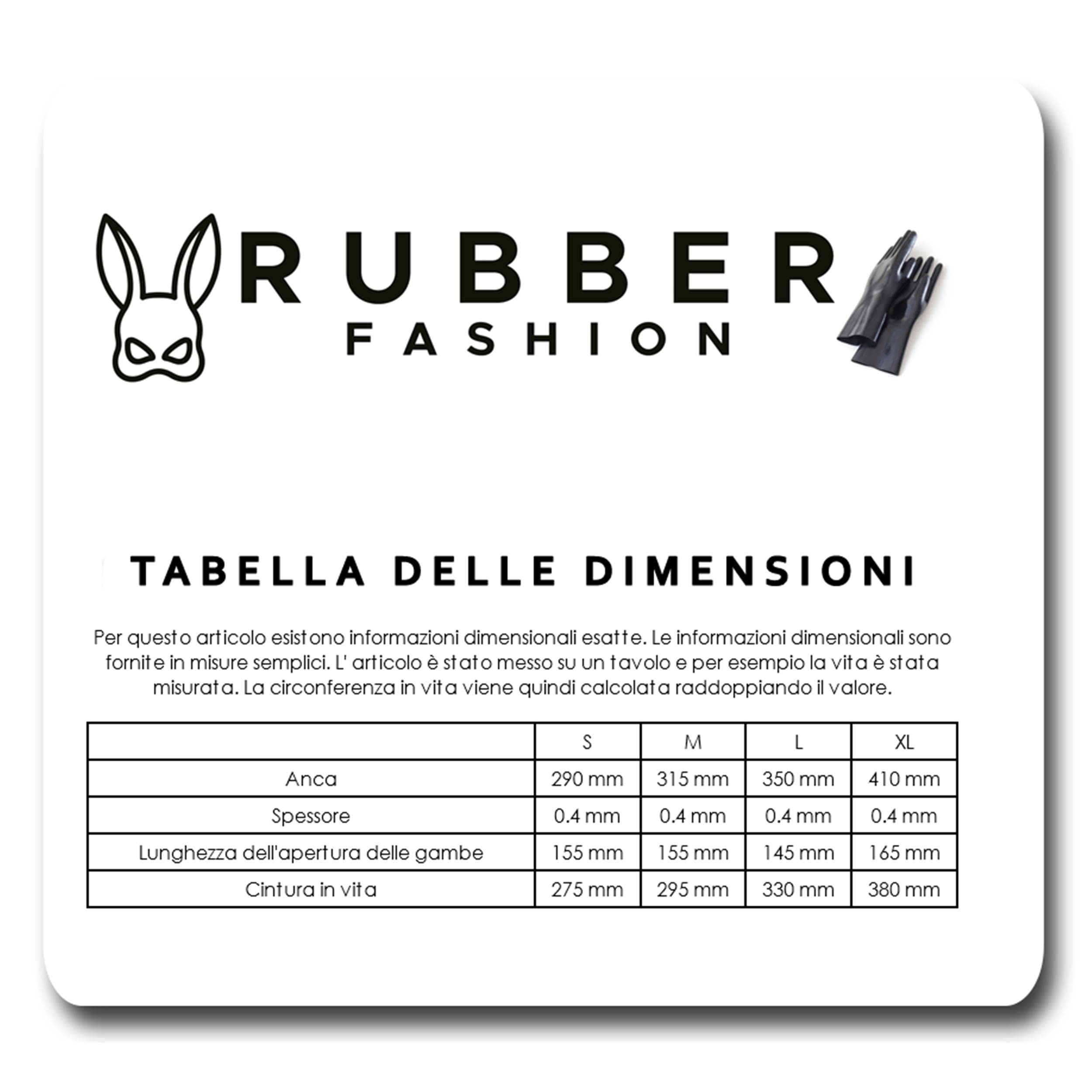 Rubberfashion Slip in Lattice Sexy Gratuito - Tubo di Gomma Slip in Lattice con Foro - Pantaloni in Lattice per Donne e Uomini
