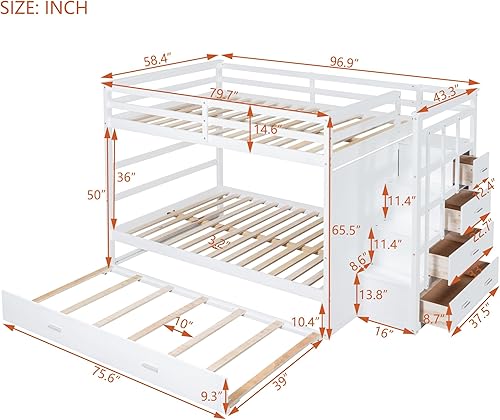 Miniatura 243 de Versatility - Litera individual sobre individual con escritorio y armario integrados, cama alta de madera maciza y plataforma independiente con