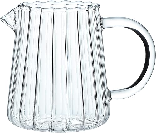 CHOOLD Elegante jarra de café con forma de onda para cocina, leche y salsa, 8.5 onzas