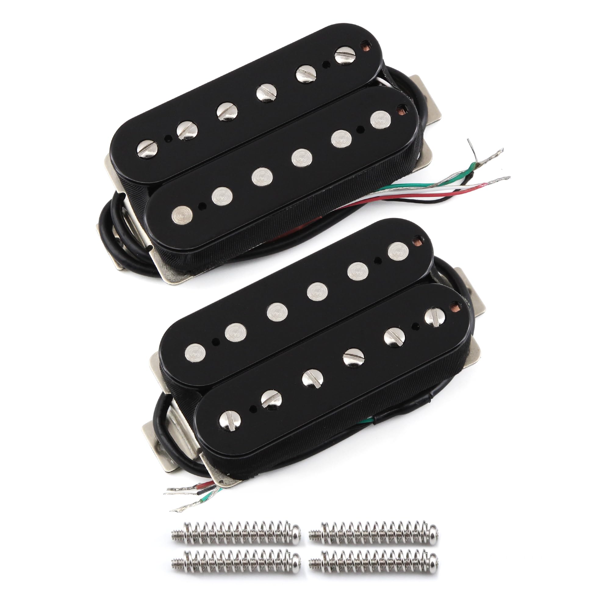 FLEOR High Output Alnico 5 Guitar Pickup Black Neck and Bridge Humbucker Pickups Set