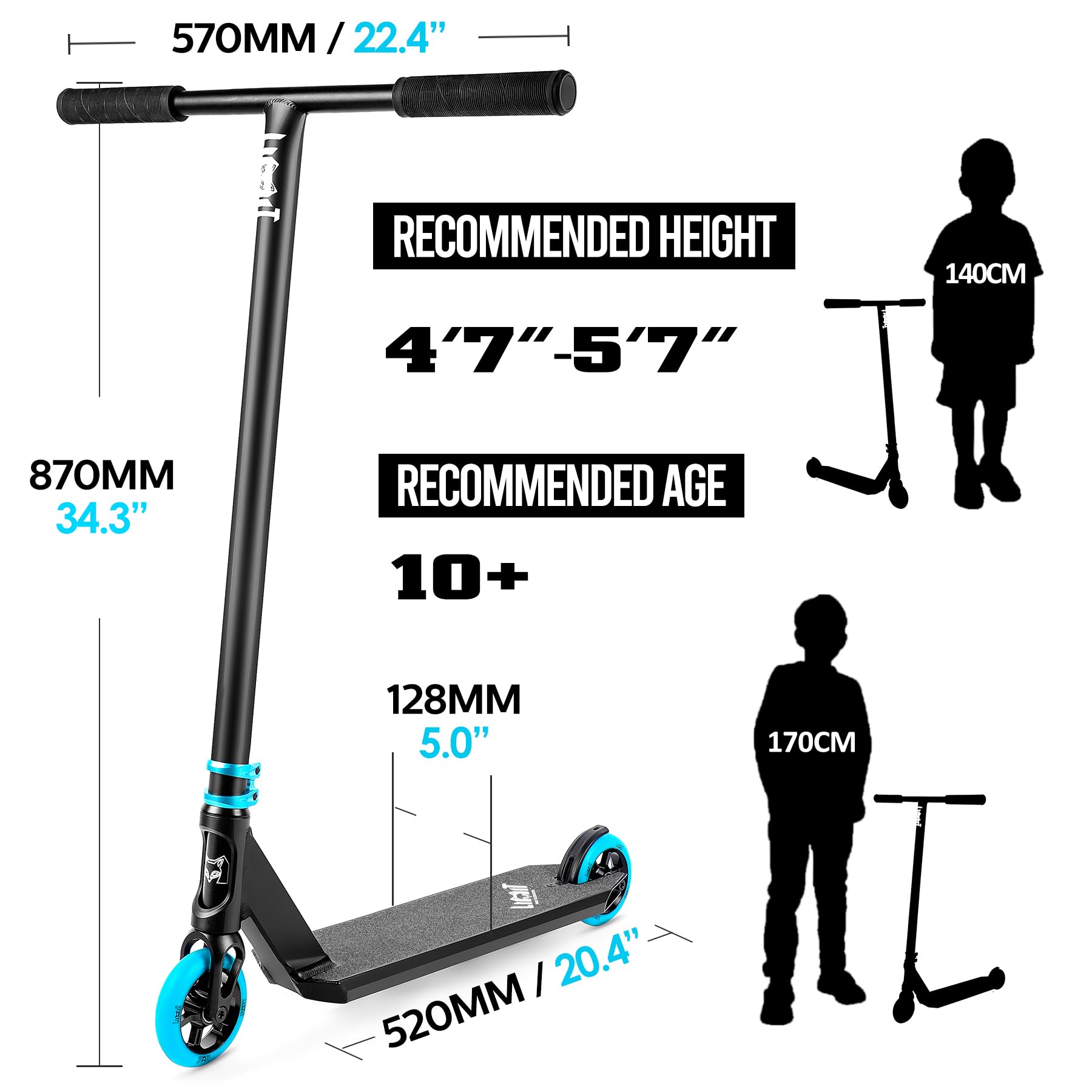 Trottinettes Pro Trick pour adolescents de 10 ans et plus