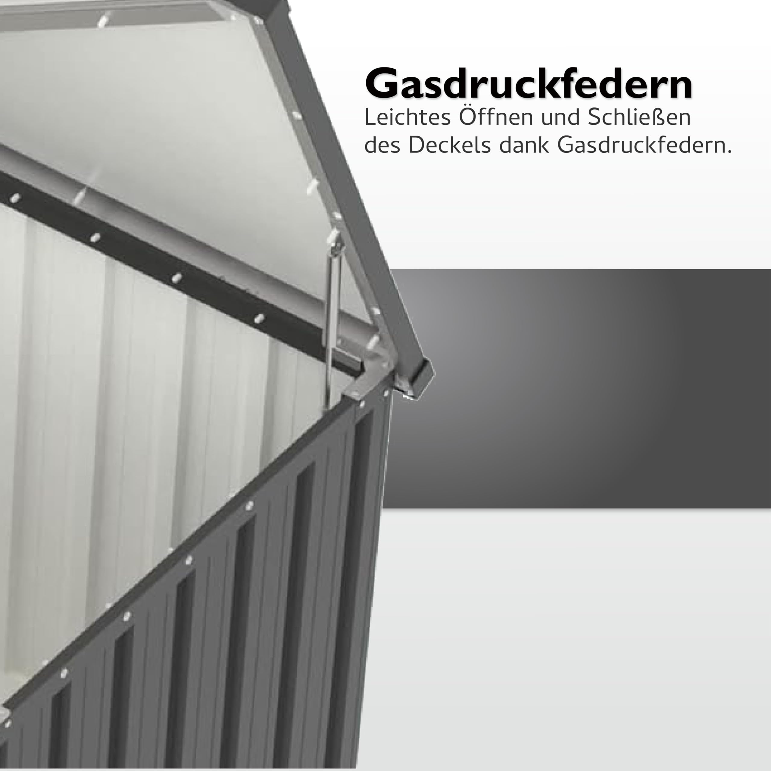 tepro Universalbox Store Large, Aufbewahrungsbox / Kiste . Gartenbox, Groß, Abschließbar, Nutzinhalt max. 870 L, Anthrazit