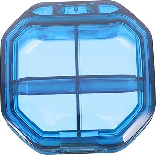 Gatuida Pastillero De Viaje Organizador De Pastillas Semanal Pastillero Portátil Pequeño Estuche Para Color Azul