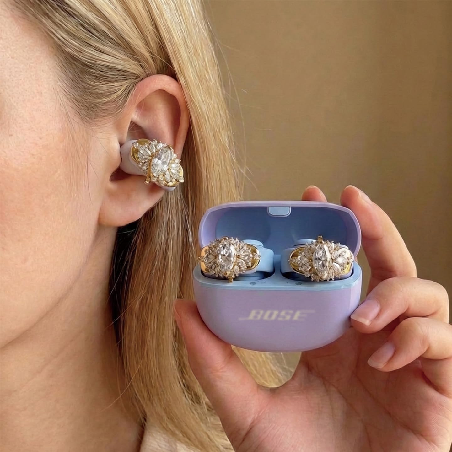 Clip on Earbuds Jewelry for Bose Headphones-No Earbuds, Earrings Earbuds for Bose, Accessories Dainty and Funky for Women.