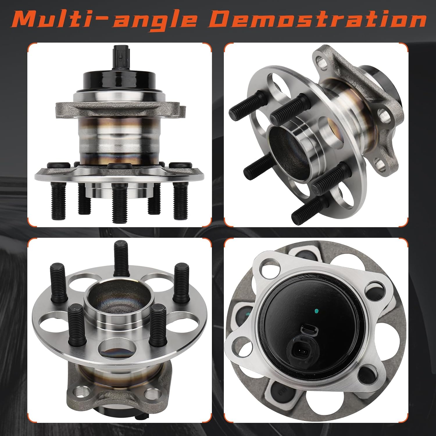 DRIVESTAR 512505 Rear Left/Right Wheel Hub & Bearing Assembly for Toyota Prius/Prius Plug-in 2010 11 12 13 14 15 (Pair)