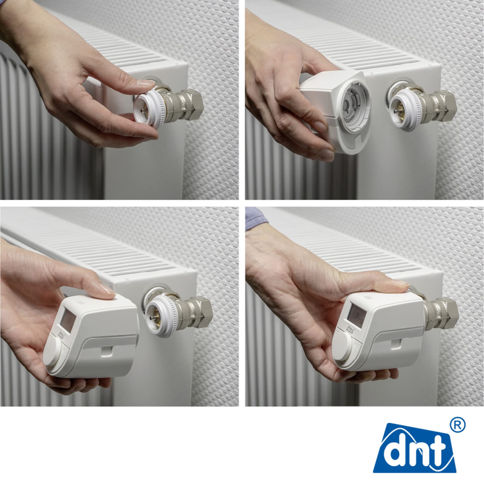 DNT 5er-Set Heizkörperthermostat ThermoTune, Stand-Alone, ca. 4 Jahre Batterielaufzeit