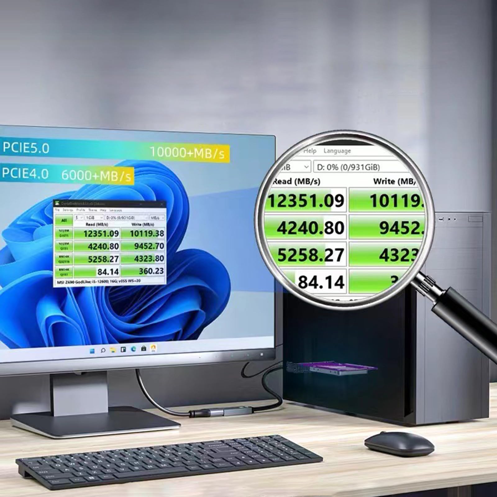 Scheda adattatore PCIe 5.0 4X U.2 Disk Multiple Drive con raffreddamento migliorato e design di inserimento verticale