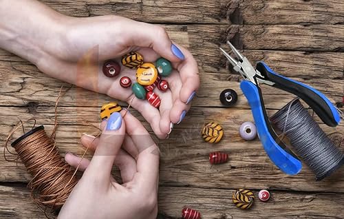 Miniatura 6 de Alicates de punta redonda de 5 pulgadas con agarre de goma cómodo para hacer joyas, fabricación de manualidades