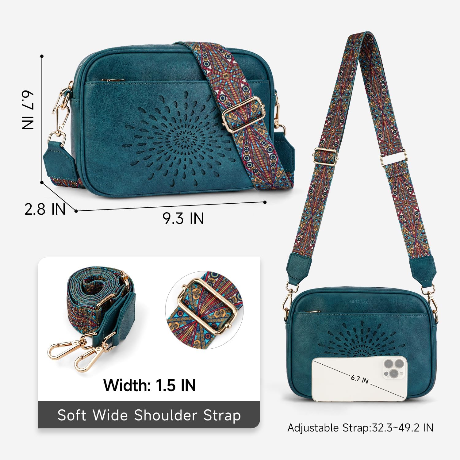 APHISON Crossbody Bags for Women Trendy,Vegan Leather Small Crossbody Purses Shoulder Handbags with Adjustable Strap