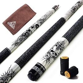 CUESOUL Rockin Series 58 21oz Maple Pool Cue Stick Set with Joint Protector/Shaft Protector and Cue Towel G407