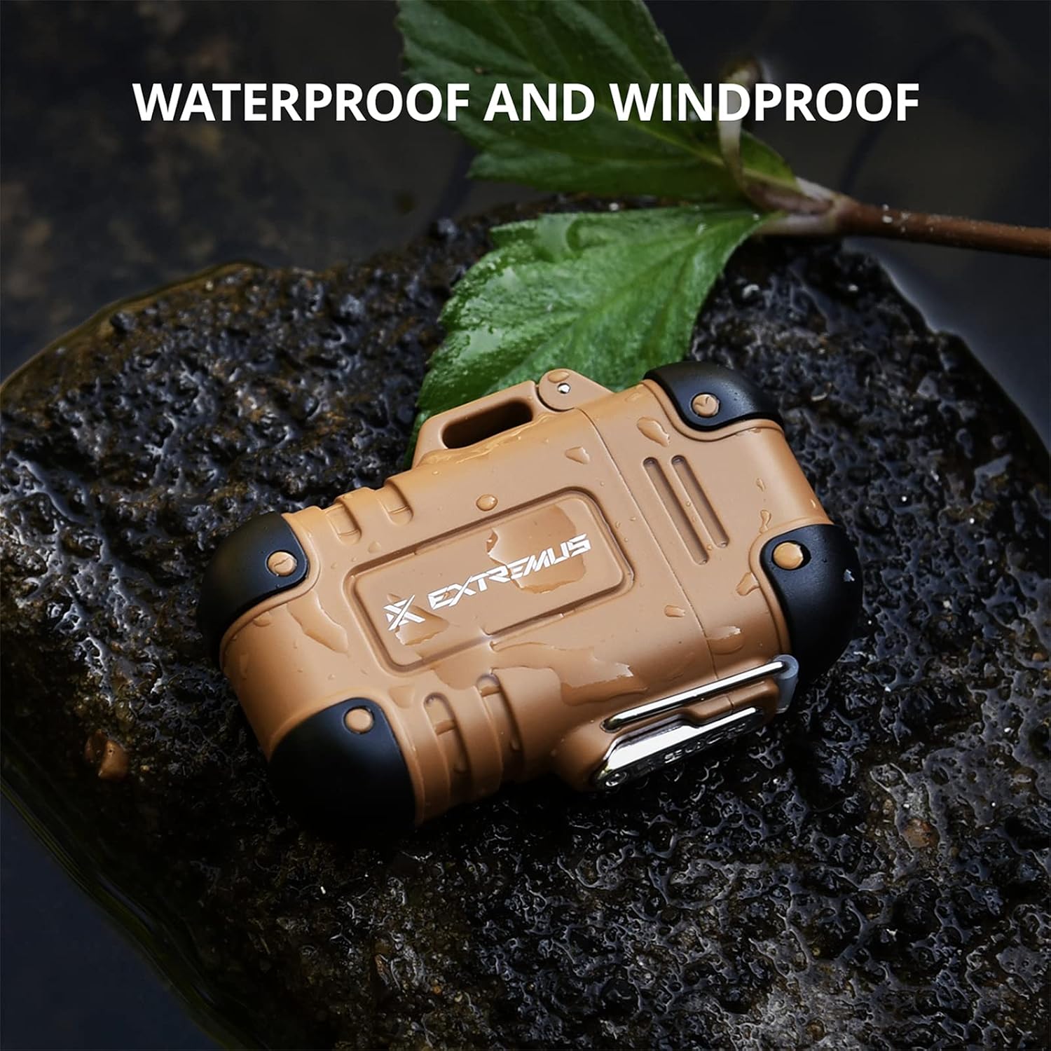 Extremus Waterproof Electric Lighter,Outdoor USB Rechargeable Flameless Lighter, Windproof Dual Arc Plasma Lighters for Camping,Hiking,and Other Outdoor Adventures, Paracord Carabiner Survival Tool : Health & Household