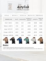 Vista 7 de Astylish Blusa elegante de manga larga con botones Plisse para mujer, ropa de moda