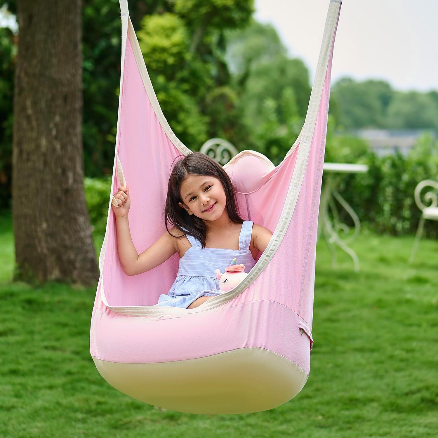 COZ Upgraded Kids Pod Swing, Hanging Pod Swing Chair with