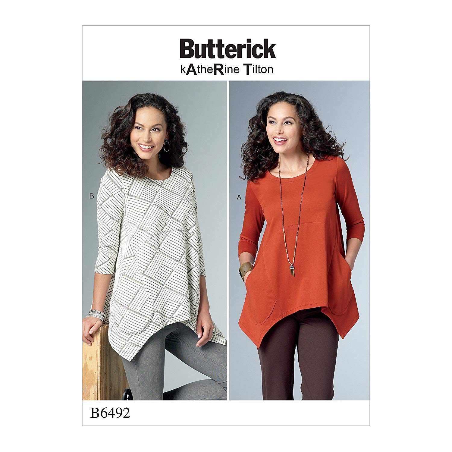 Butterick Patterns 6492 ZZ Misses Tunic Sewing Pattern, Multi-Colour, Sizes Large - 2X-Large