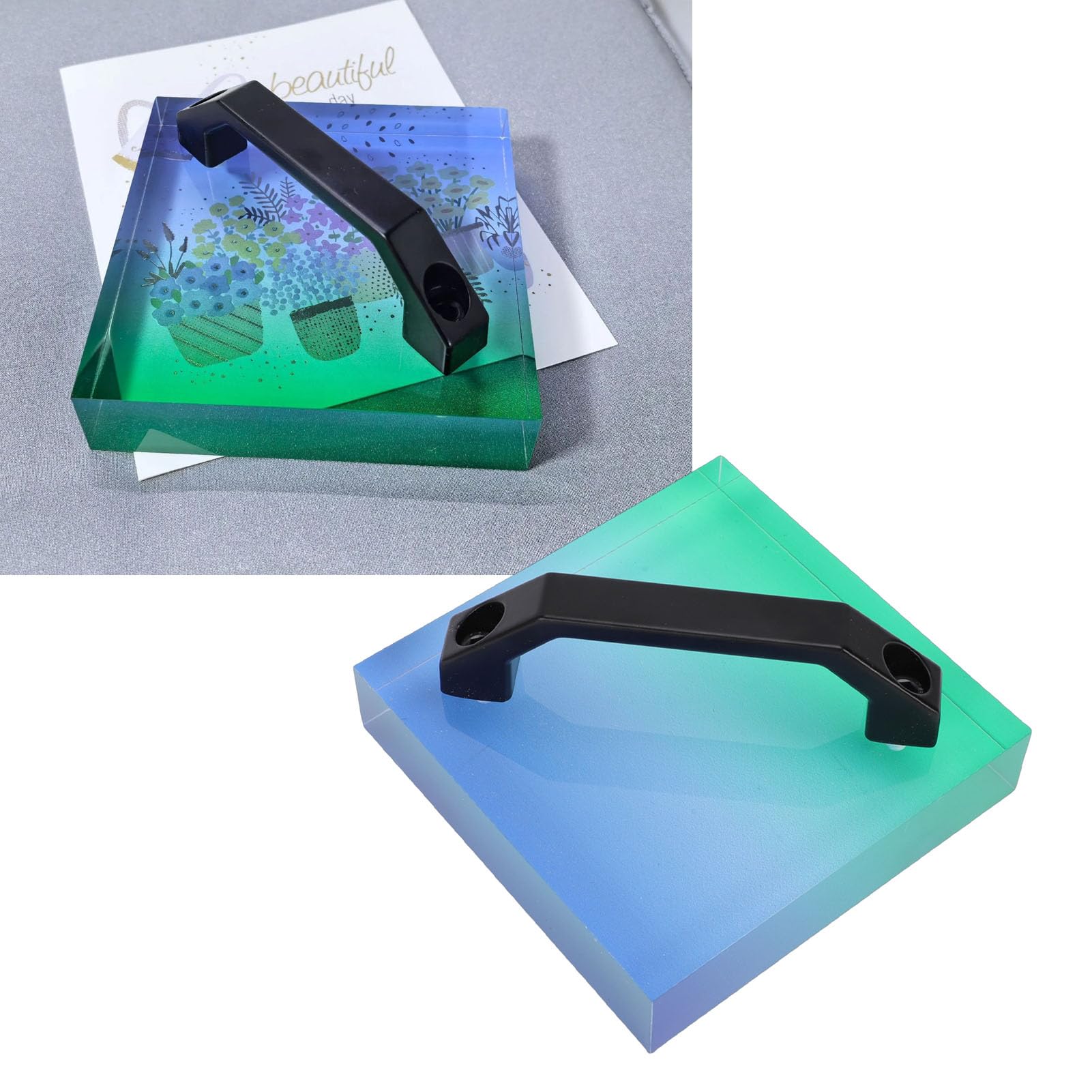 Haofy Kühlblock für Wärmepresse, Wärmepresse-Kühlblock mit Griff für Sublimationspapier, Sublimation, HTV-Folie, Zum Aufbügeln auf Transferpapier