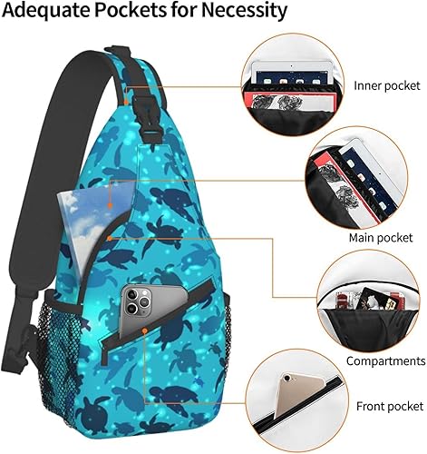 Miniatura 4 de Bolso bandolera, Caballos Salvajes Bandolera Mochila de Viaje Senderismo Bolsa de Pecho Mochila para Monederos Bolso de Hombro Cuerpo Mujer Hombre,
