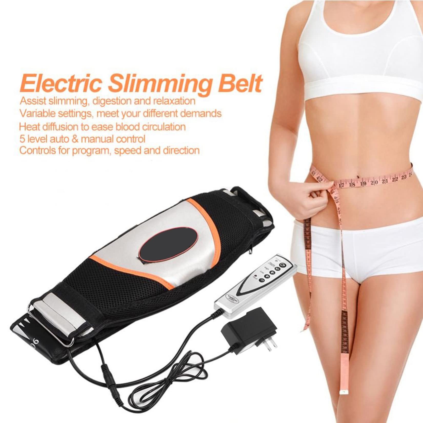 Ceinture chauffante Amincissante pour Masseur Vibrant électrique, pour Perdre du Poids, brûler Les Graisses sur Le Ventre, soulager Les crampes Abdominales lombaires
