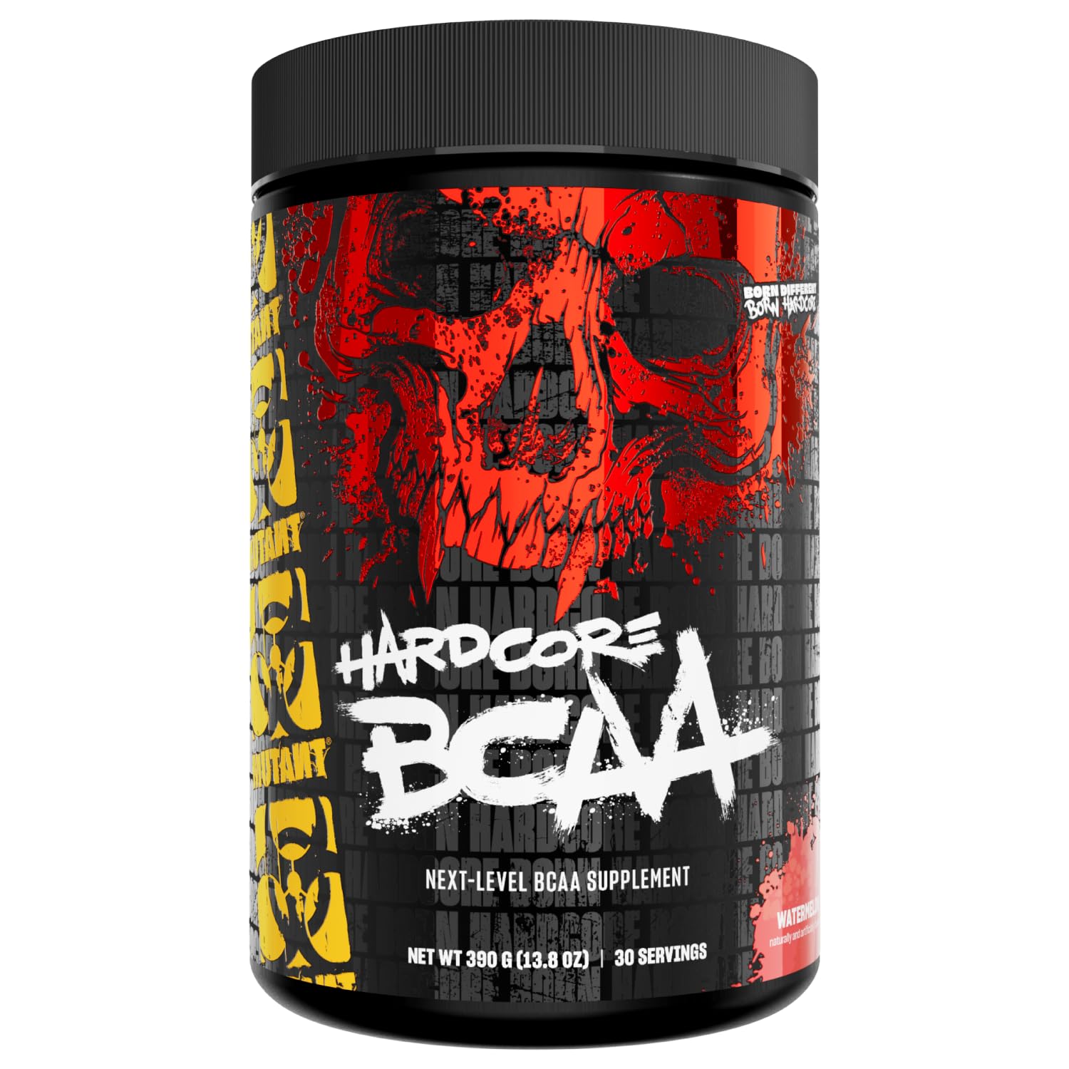 MUTANT Hardcore BCAA, Hydration & Recovery, Watermelon, 13.8 oz Watermelon 13.8 Ounce (Pack of 1)