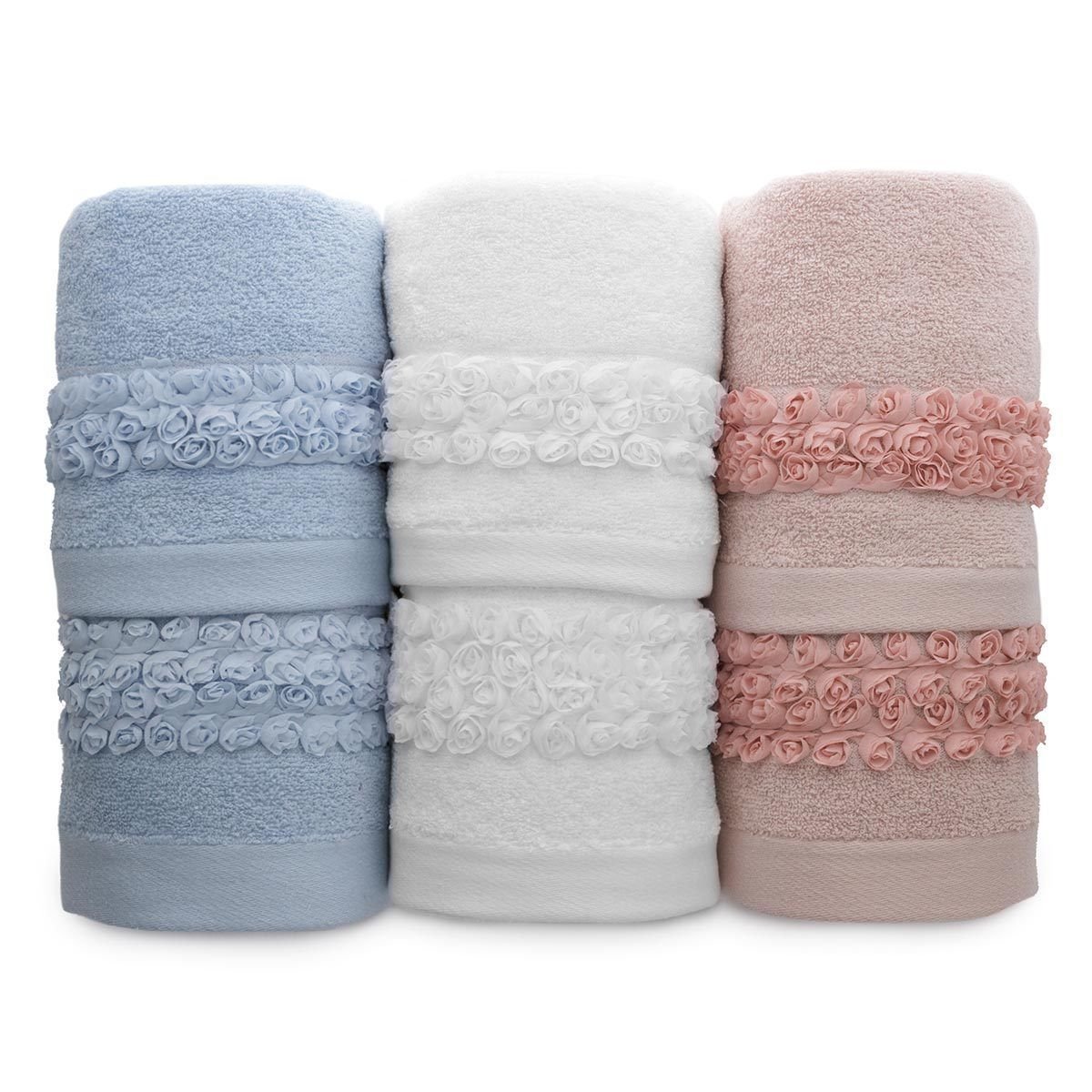 3 Pezzi Set di Asciugamani da Bagno, 100% Cotone Puro, Set di Asciugamani Morbidi Assorbenti per Doccia * Puro * per * e Donne, Accessori per * Articoli per la Casa