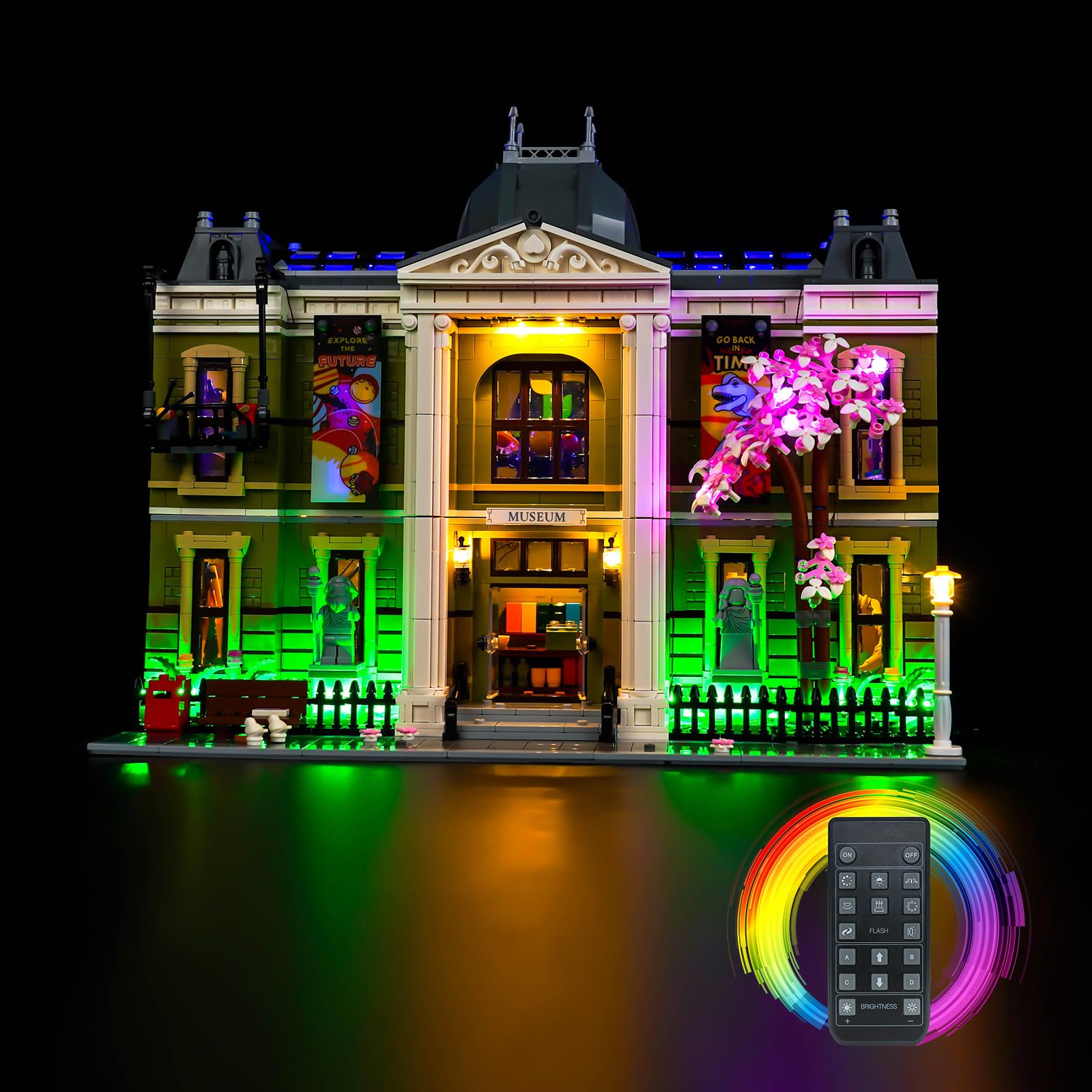 Zestaw oświetleniowy z pilotem zdalnego sterowania, kompatybilny z Lego Natural History Museum 10326 (nie jest to model), zestaw oświetleniowy LED do Muzeum Naturalnej, zestaw kreatywnych zabawek