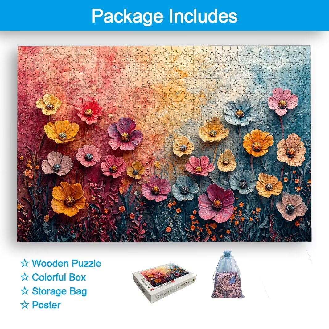 Puzzle Fiore, Puzzle 1000 Pezzi per Adulti, Regalo Donna/Uomo -2019