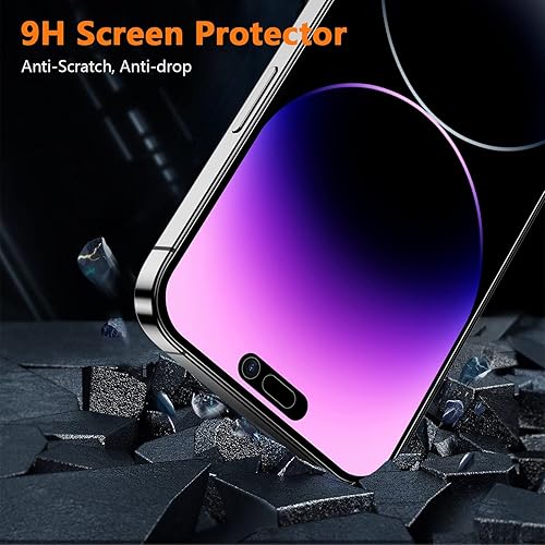 Miniatura 4 de Protector de pantalla de privacidad para iPhone 14 Pro, 2 unidades Anti Spy Private Cobertura completa, sin burbujas, a prueba de golpes,