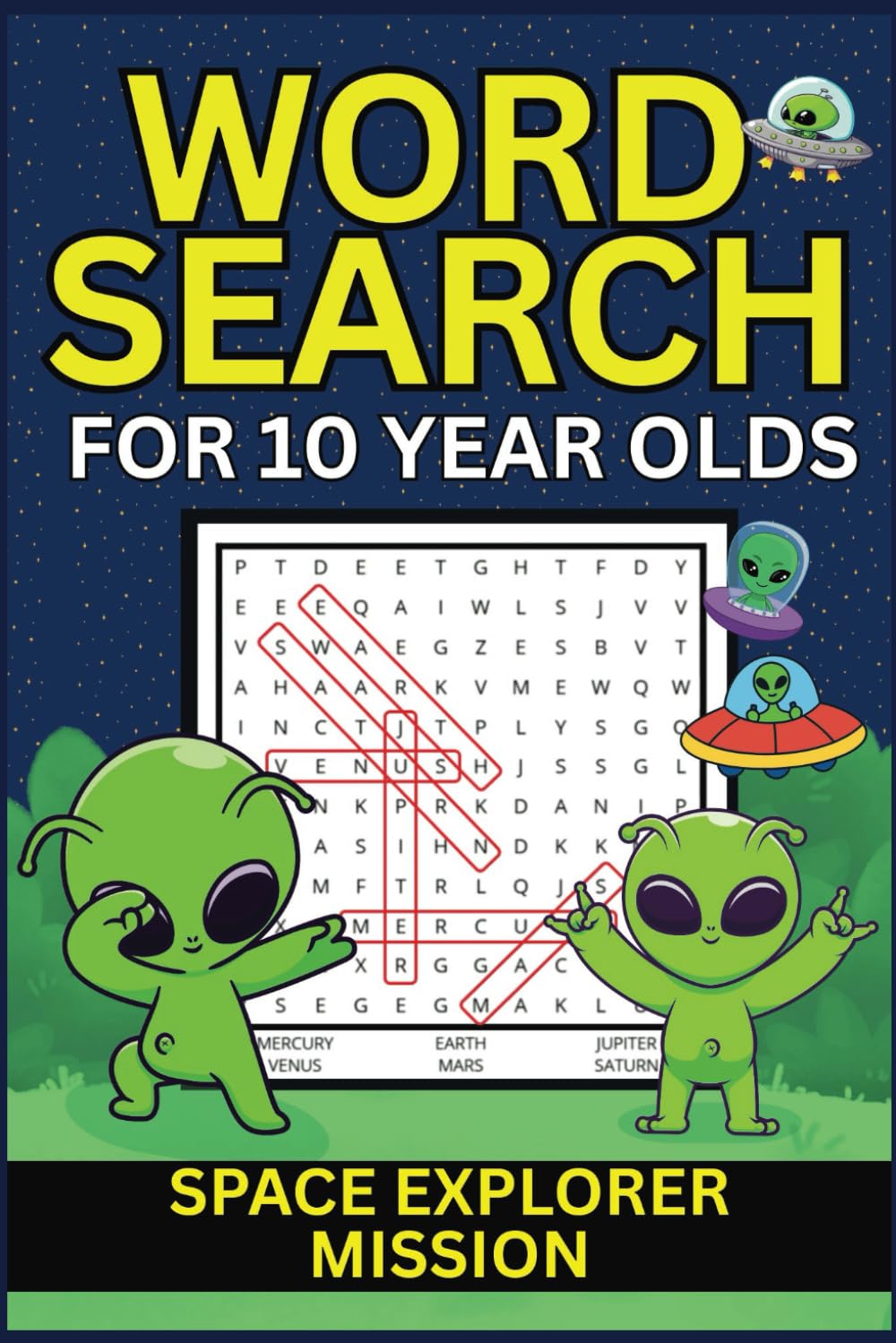 Word Search for 10-Year-Olds: Space Explorer Mission: Word Searches with Easy to Read Print about Space, Astronomy, Planets, Astronauts and More | 6x9 ... Gift for Vacations, Holidays and Free Times