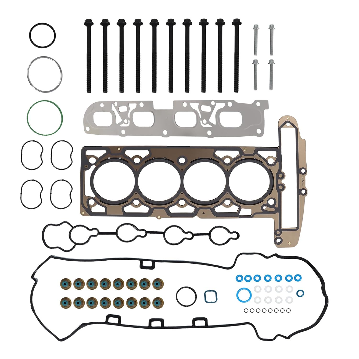 Head Gasket Bolts Set Fits for 2008-2012 Malibu HHR for 2008-2010 G5 G6 Aura Sky Vue ES72196 21018819 for 2008 G5 G6 Aura Sky Vue ES72196 Auto Party