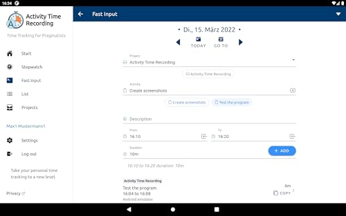 aTimeRecording - Time Tracking