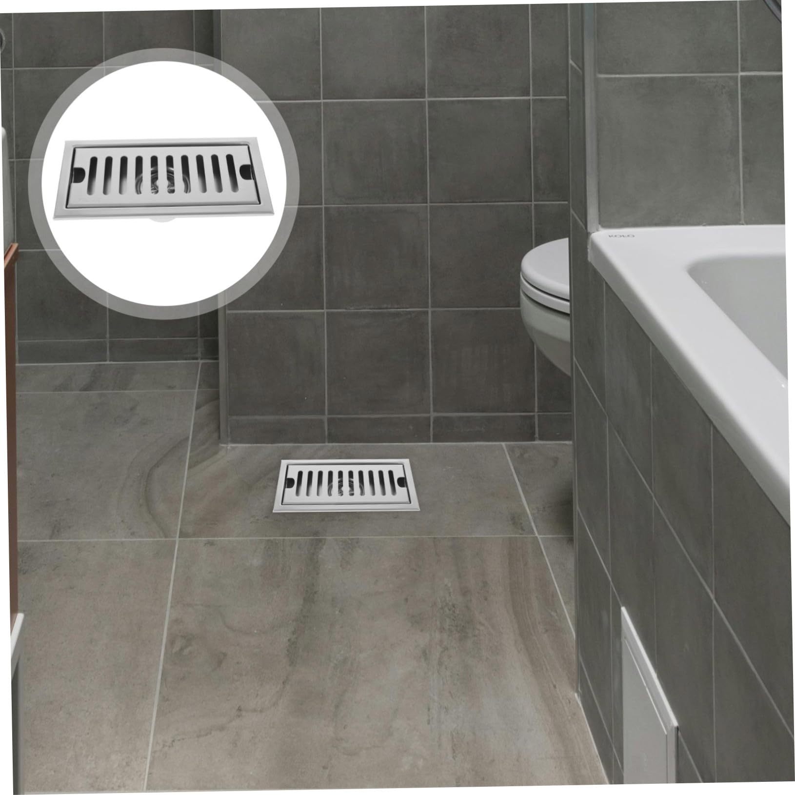 Homoyoyo Desagüe De Piso De Acero Inoxidable Cubierta De Colador De Pelo Colector De Cocina Colador De Fregadero Brida De Ducha Rejilla Extraíble Colador De Drenaje Lineal para Baño