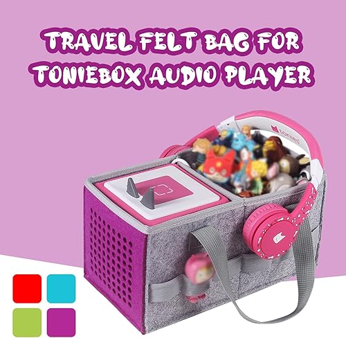 Miniatura 9 de Estuche de transporte para Tonies Starter Set y bolsa de almacenamiento para Toniebox Figurilla, juguete musical de fieltro bolsa plegable para