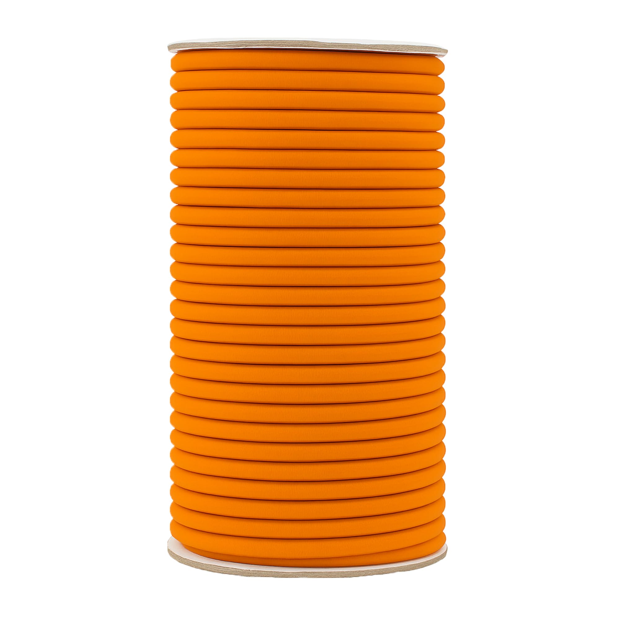 Mandala Crafts 1/8 Inch 3mm Neon Orange Elastic Bungee Cords - 55 Yards Heavy-Duty Stretchy Shock Cord Rope for Kayak String, Tent Pole Cording