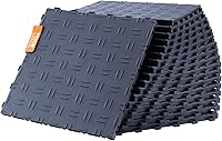 VEVOR Garage Floor Tiles 12x12x0.53in Interlocking, 5500lbs Capacity Non-Slip Easy Install, Graphite Gray 50-Pack for Garages Basements