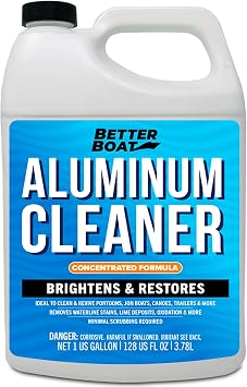 Aluminum Cleaner and Brightener Restorer, Removes Stains and Oxidation, Acid Wash for Pontoon Boats, Jon Boats, Canoes, and Aluminum Surfaces
