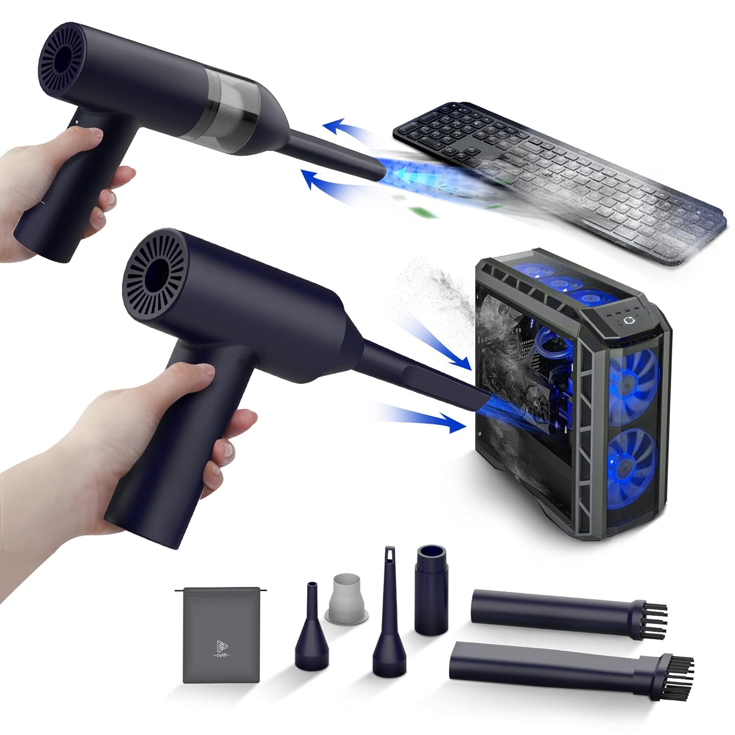 Electric Duster for PC, Cordless Air Blower 3 Speed Adjustable