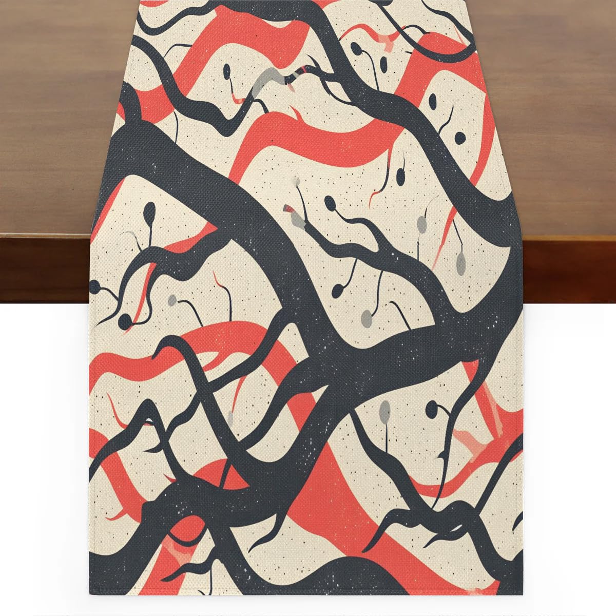 Chemin de table forêt 274cm moderne pour protéger et embellir votre table