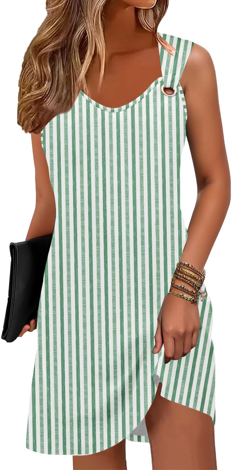 ETCYY Summer Dresses for Women 2026 Vacation Beach Cover Ups Swimsuit Sleeveless Sundresses Casual Loose Tank Sun Dresses